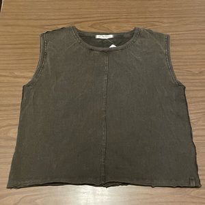 We The Free Size Small Acid Wash Oversized Tank